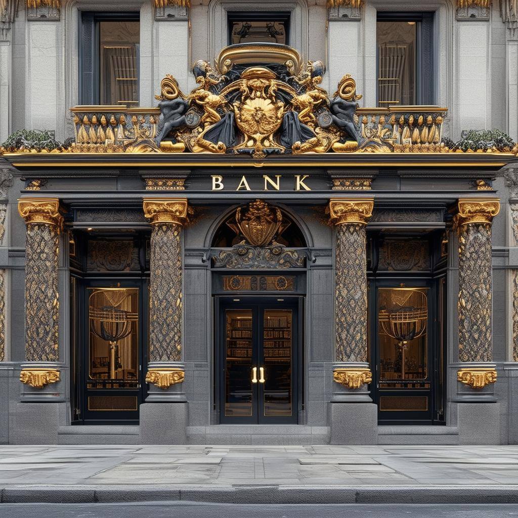 a fancy bank