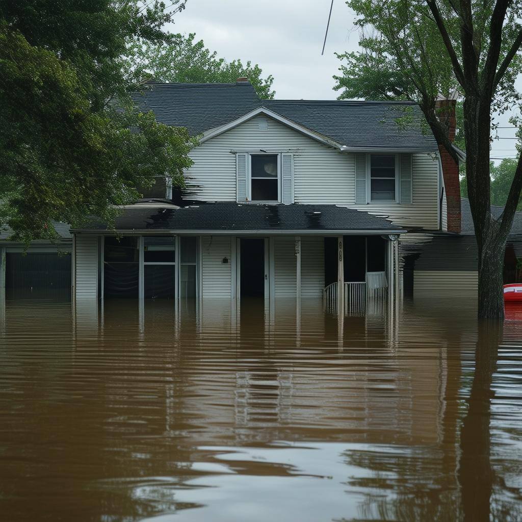a flooded home