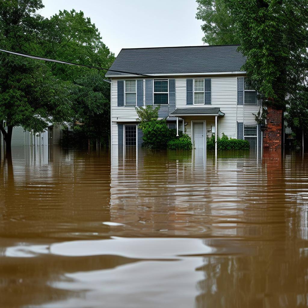 a flooded house