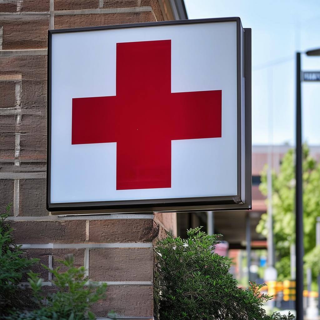 a hospital sign