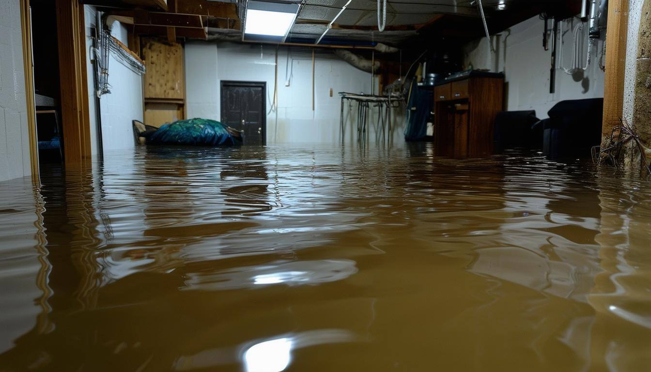 flooded basement