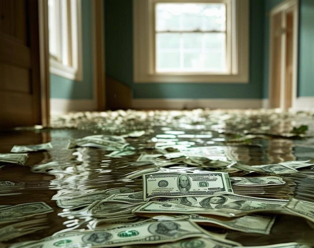 money floating in a flooded room-1