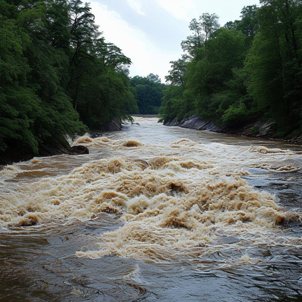 overflowing river