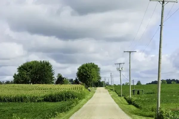 Country Road in Franklin Indiana
