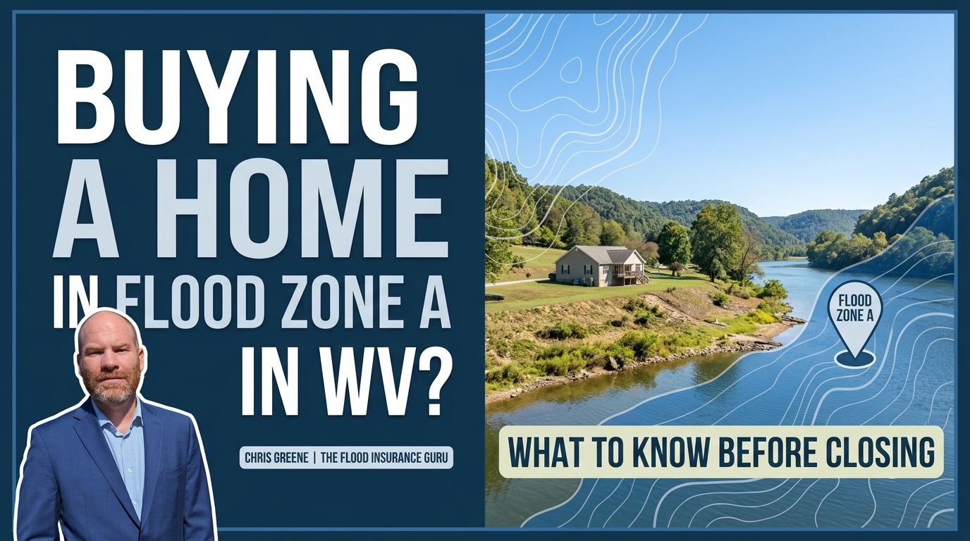 Chris Greene from The Flood Insurance Guru presents a guide on buying a home in Flood Zone A in West Virginia before closing.