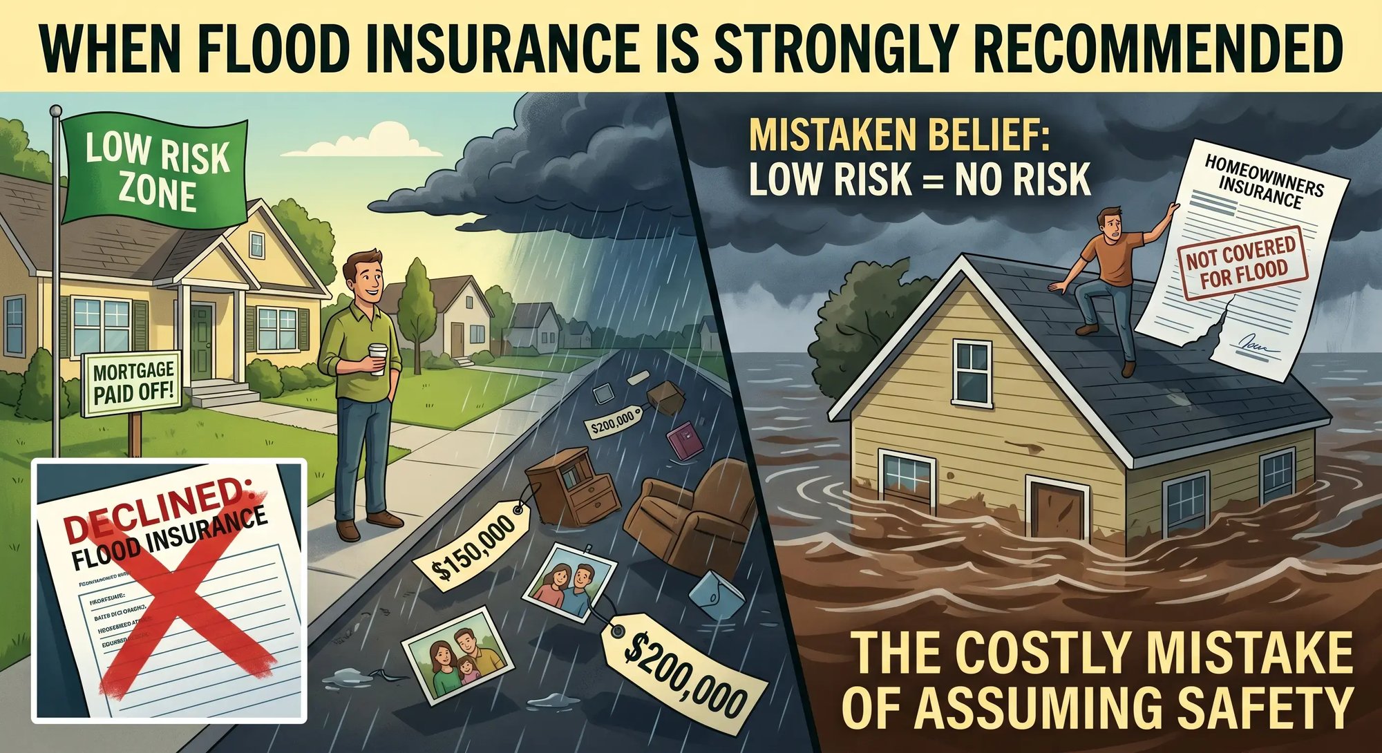 When Flood Insurance is Strongly Recommended
