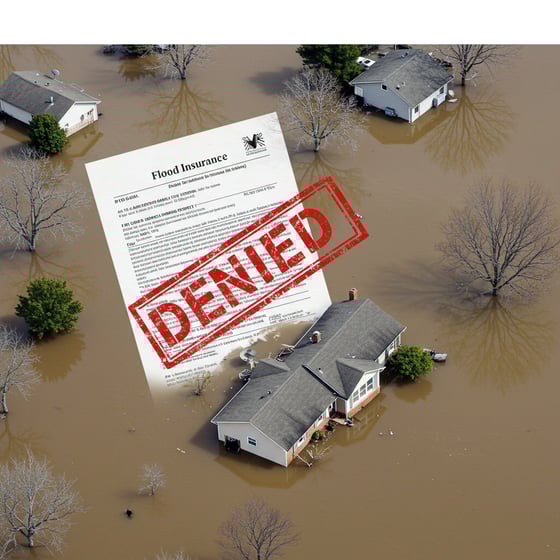 Home denied private flood insurance due to flood loss history