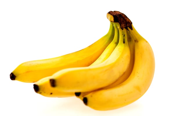 Bunch of bananas isolated over a white background