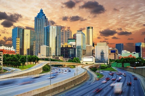 Downtowntown Atlanta, Georgia Skyline.