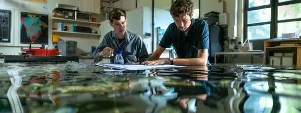 experts analyzing fema flood maps and using assessment tools to determine base flood elevation in flood zone ae.