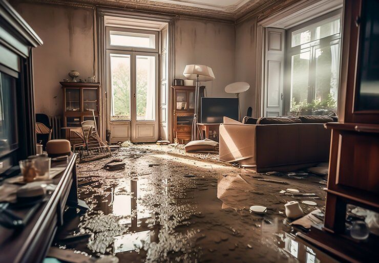 flooded property inside