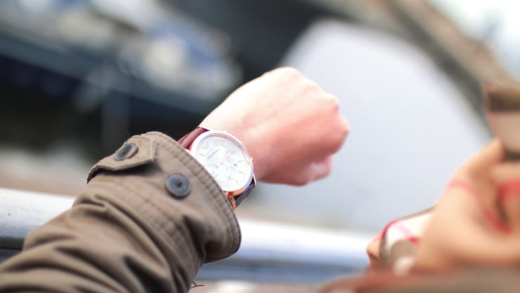 Man checking his watch