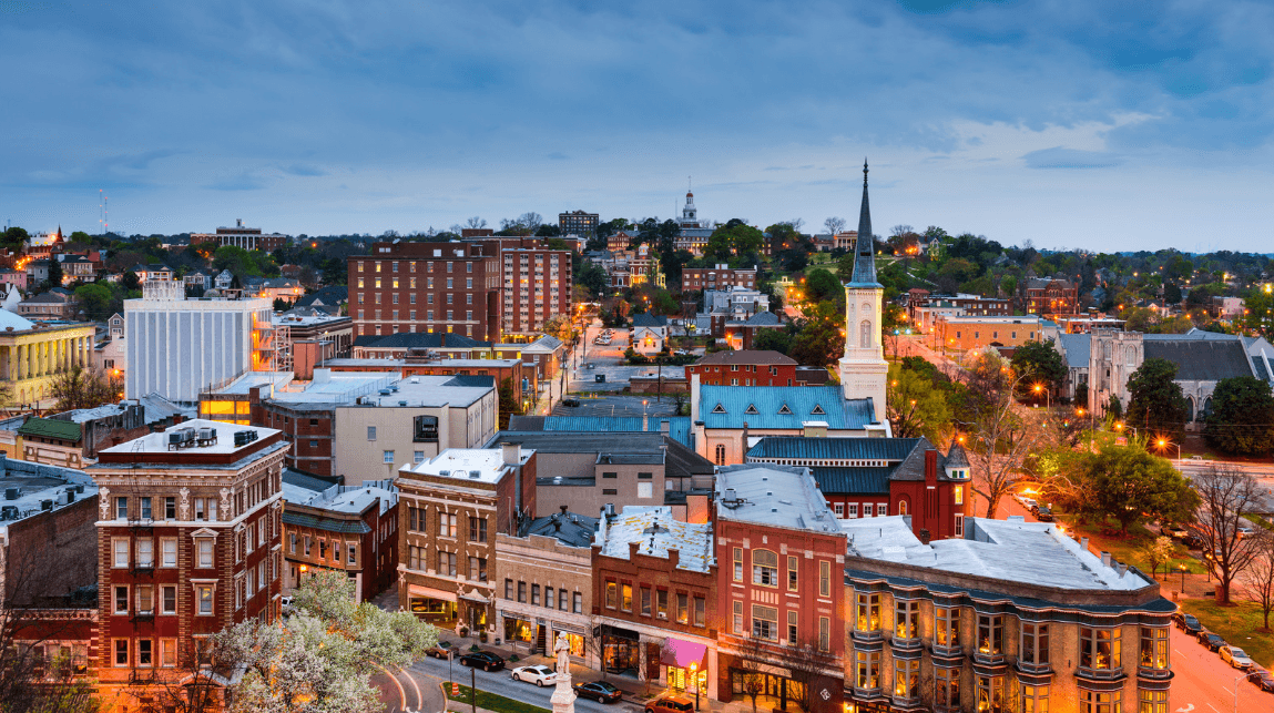 Macon, Georgia aerial view