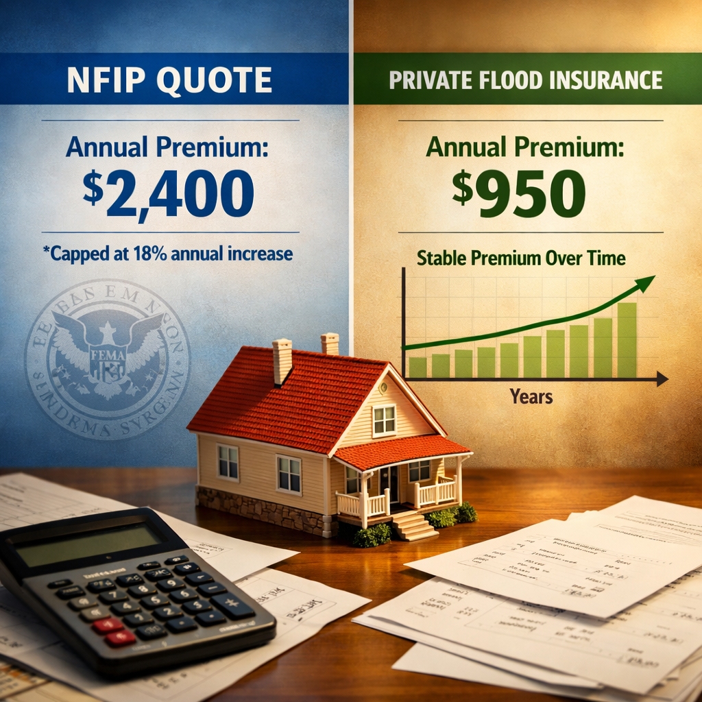 Private Flood Insurance vs NFIP Cost Over Time in 2026